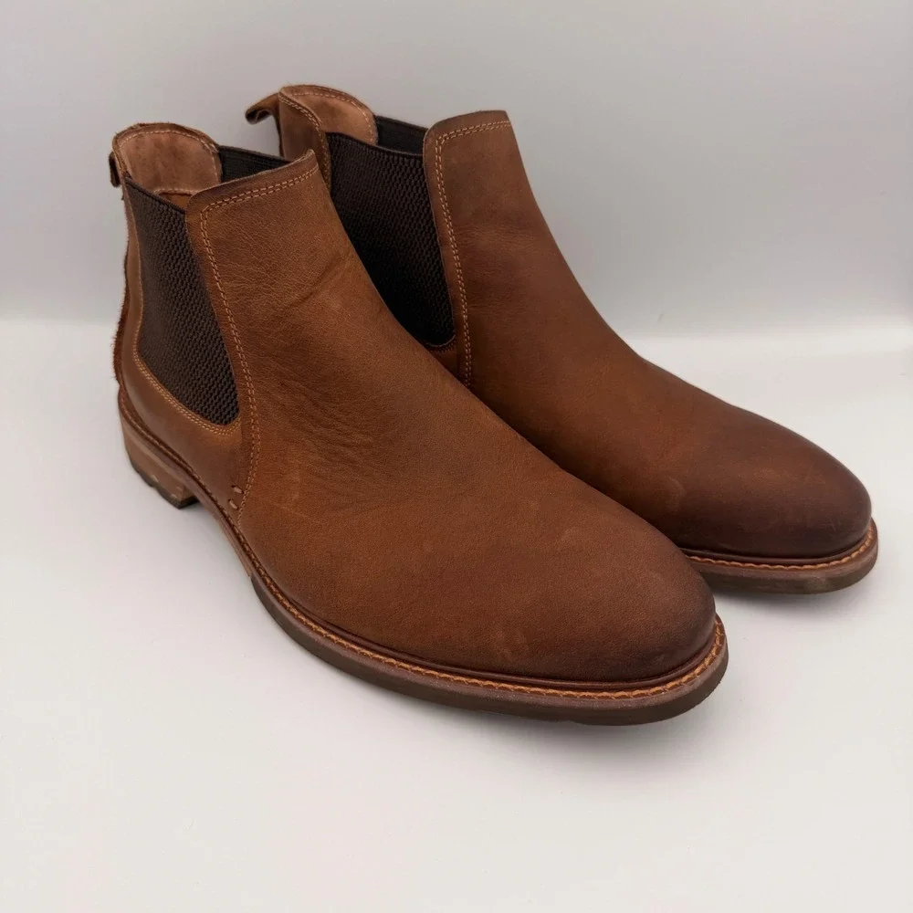 Florsheim Brown Chalet Plain Toe Chelsea Boot Size 9.5M